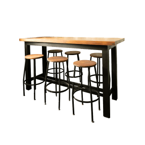 Outdoor bar table and stool